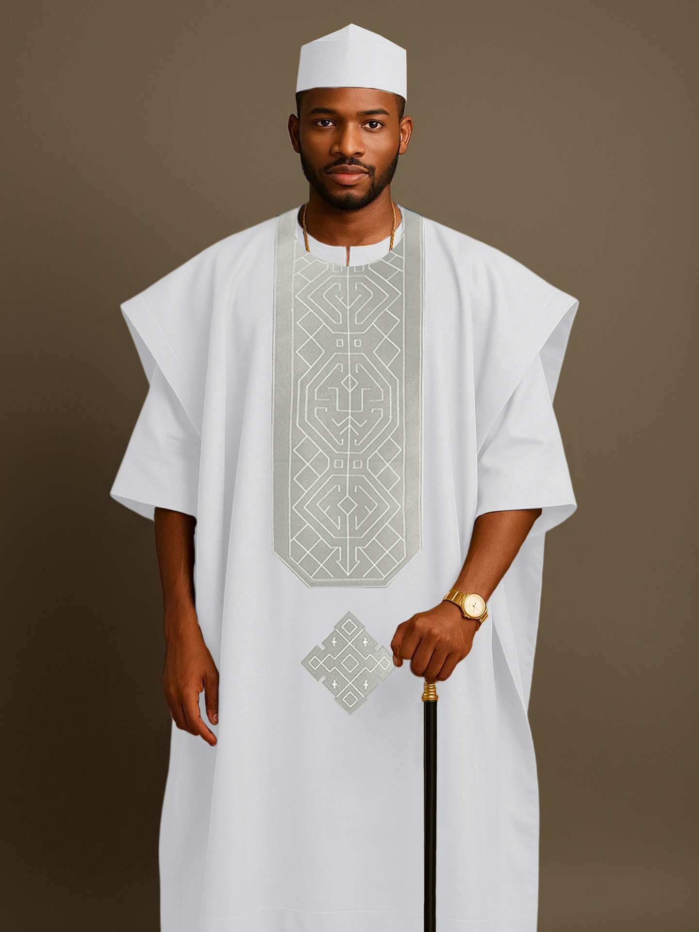 Dashiki Shirt Men - 3-delige Nigeriaanse traditionele kaftan outfit bruiloft