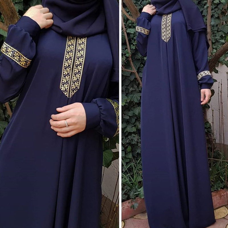 Ethnic Fashion In Dubai - Moslim Etnische Stijl Print Abaya Plus