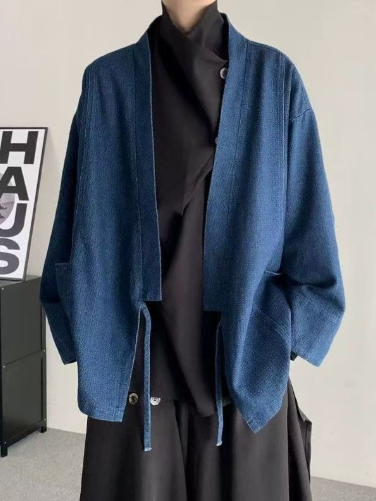 Haori Japanese Jacket - Vintage Japanse stijl denim jas heren