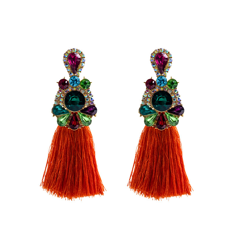 Ethnic Fashion Brands - Modekleurige diamantenlegering diamanten set grote merk