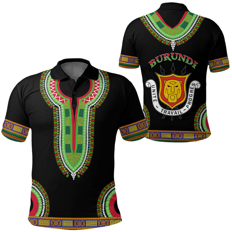 Burundi Vlag Kaart 3d Print Po - Dashiki Shirt Men recensie en prijs