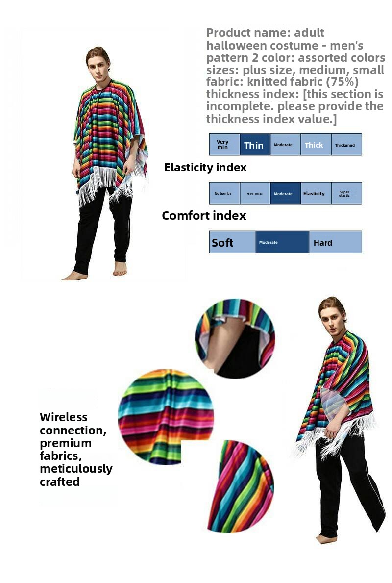 Volwassen Halloween Cape Etnis - Ethnic Fashion Brands recensie en prijs